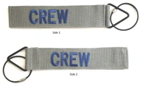 'TUDETAGS™ CREW LUGGAGE TAG - BLUE ON GRAY